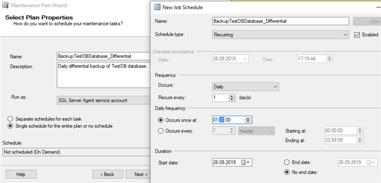 sql server maintenance plan wizard