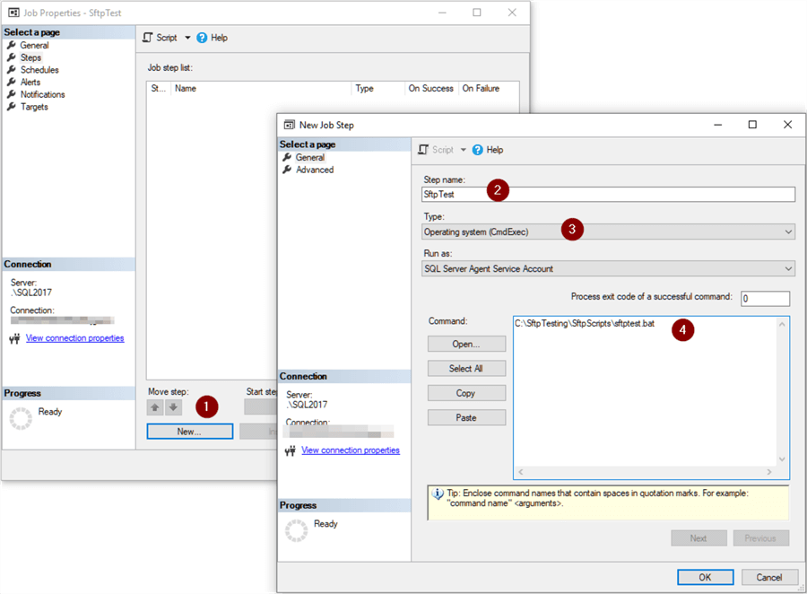 Create SQL Agent Job Step