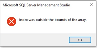 ssms database diagram error