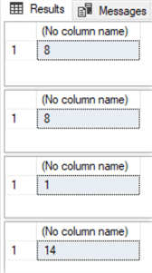 query results