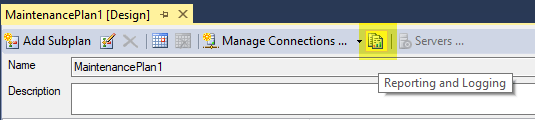 maintenance plan logging and reporting