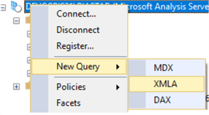 Select SSAS query type
