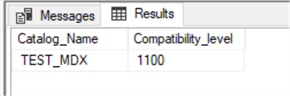 Validate the Multidimensional database compatibility level