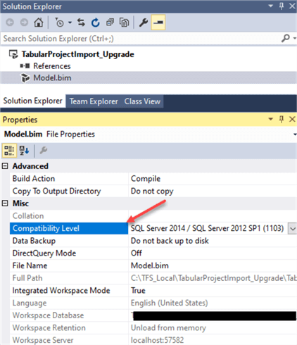 Validate model compatibility level