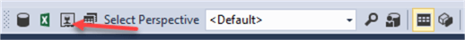 Analysis Services toolbar - Existing Connections icon