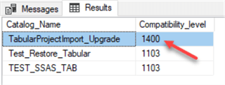 Verify compatibility level after deployment