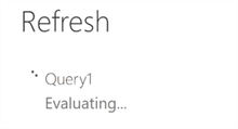 power query evaluating query