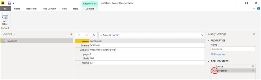 power query meta data