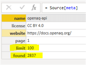 power query meta data