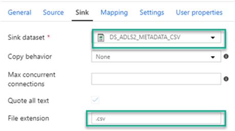 CSVDataset data set config for csv metadata files.