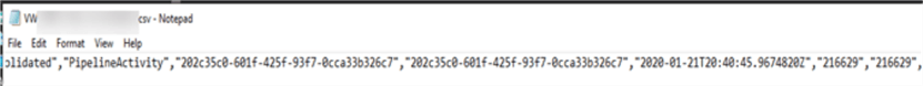 CSVFile Sample csv file containing all values.