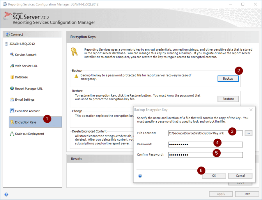Backup Encryption Key