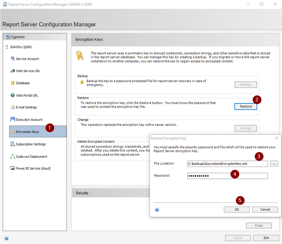 Restore Encryption Key