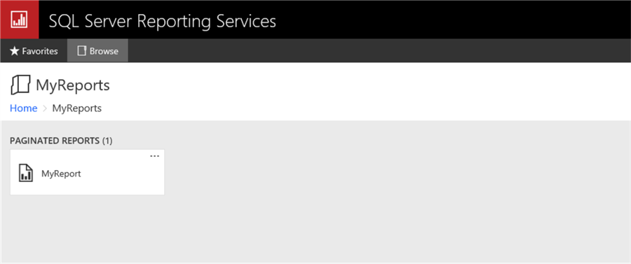 Target SSRS Server Report