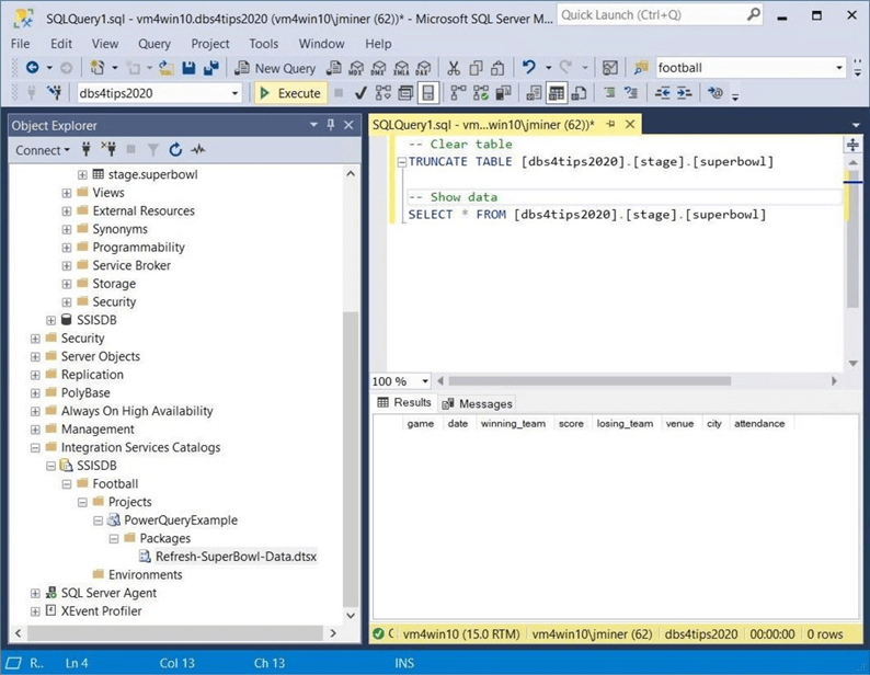 SSIS Catalog - Part 1 - Review target table before execution
