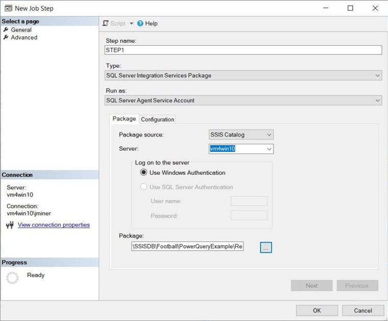 SSIS Catalog - Part 1 - New step in SQL agent job
