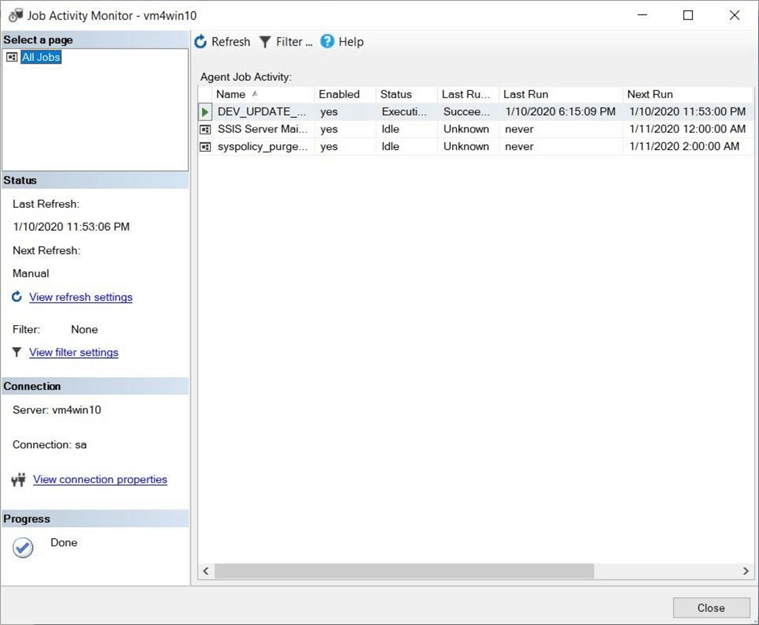 SSIS Catalog - Part 1 - Catching the executing job in flight with activity monitor.