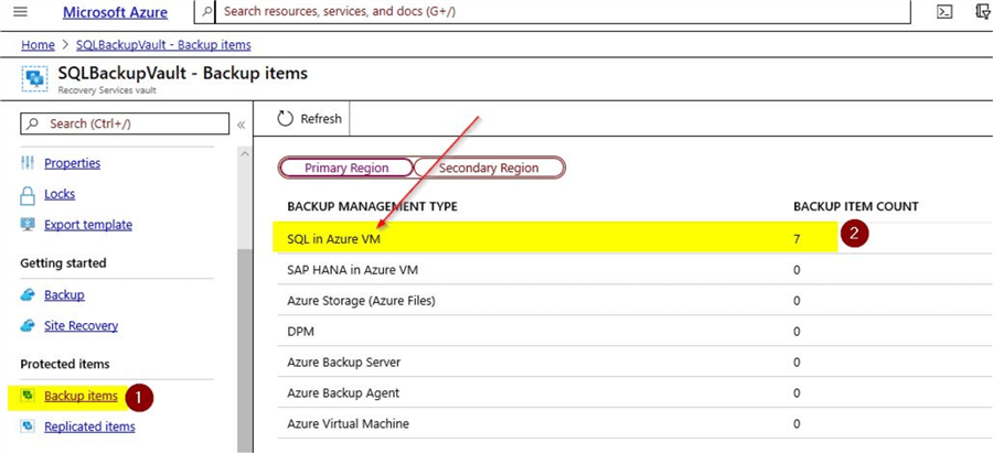 azure recovery services backup jobs