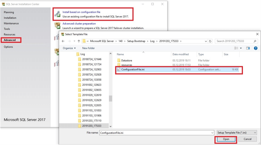 configuration file