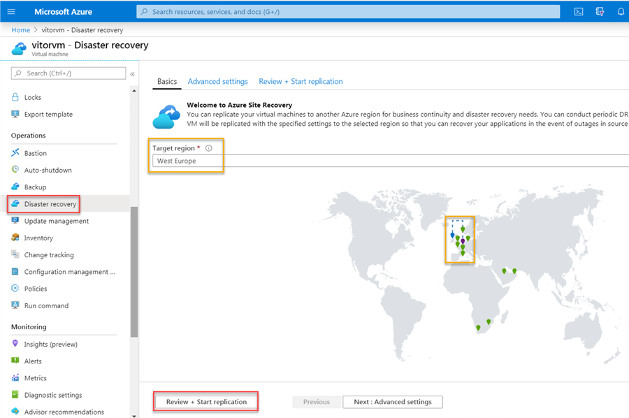 azure site recovery