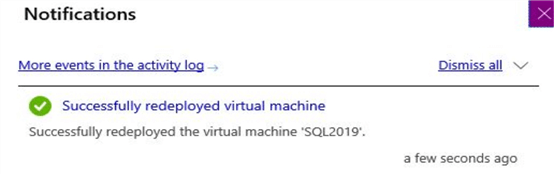 vm redploy notification