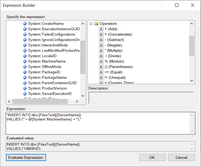 create variable