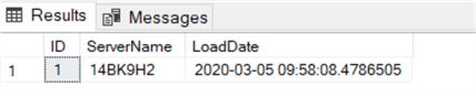 local machine name written to table