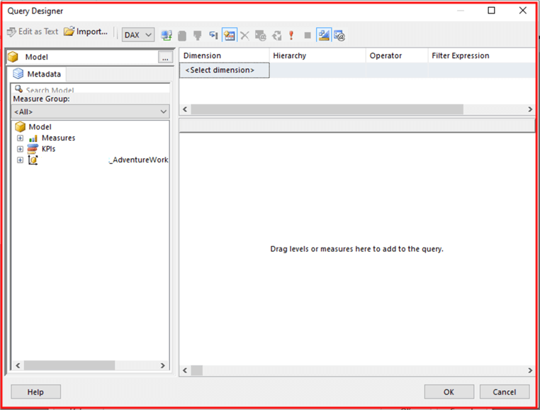 query designer