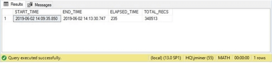 Local laptop timing