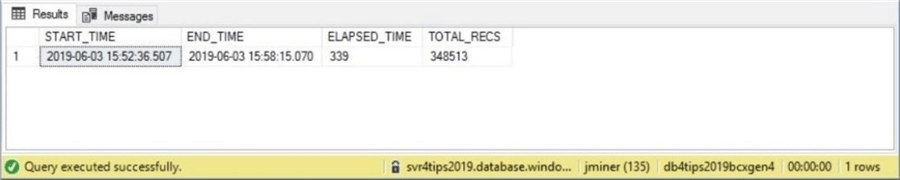 Showing timings for Gen 4 database with 4 cores