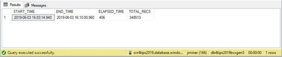 Showing timings for Gen 5 database with 4 cores