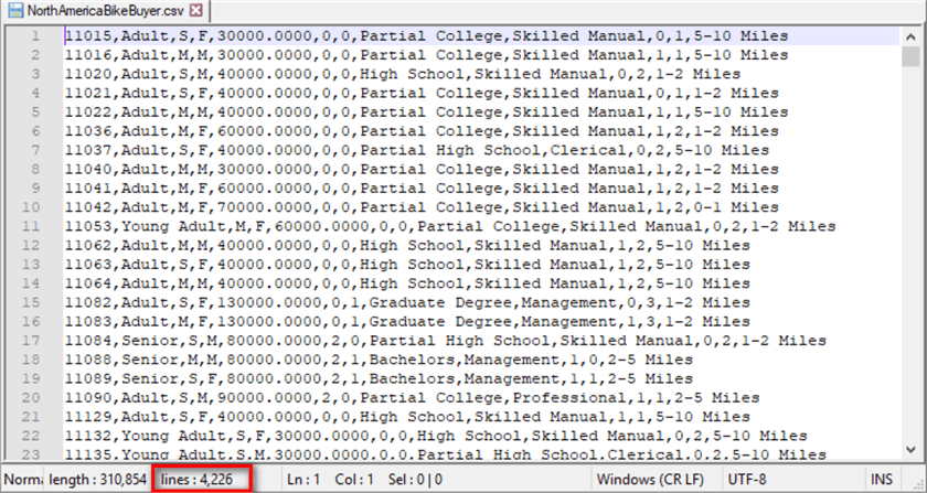 csv file