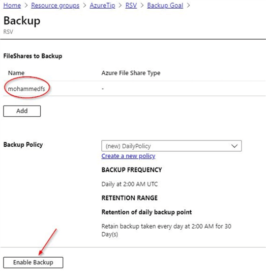 backup policy