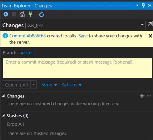 commit succeeded