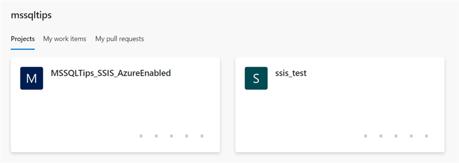 new project in Azure Devops