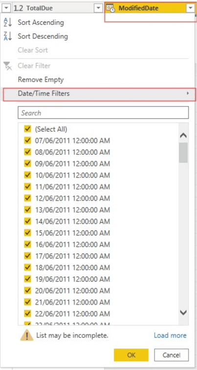 Navigating to Custom Filter A