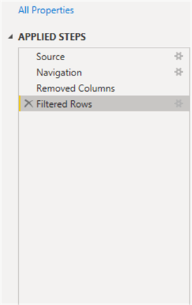 Query Settings showing Query Folding now supported A