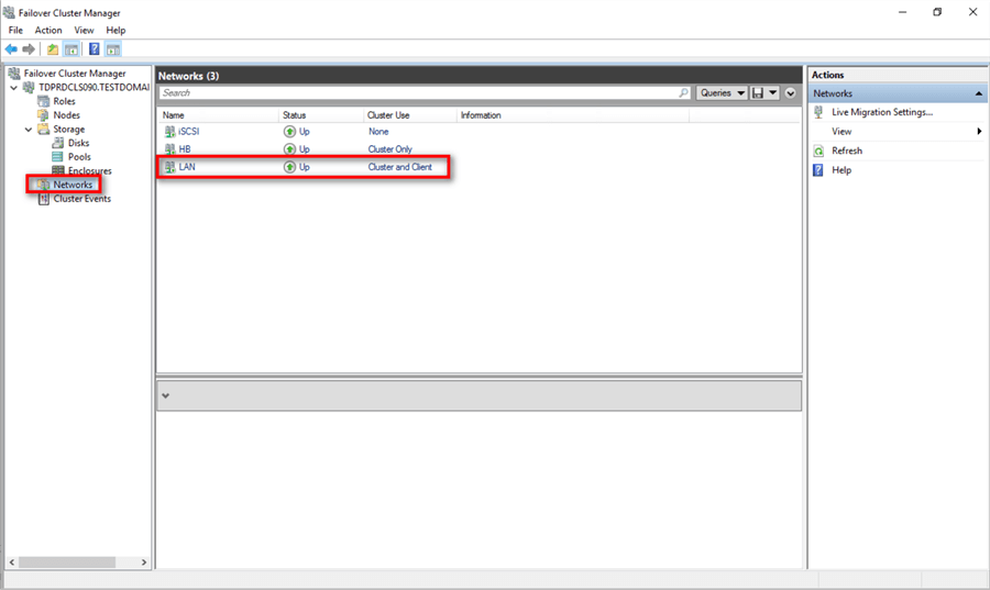 failover cluster manager