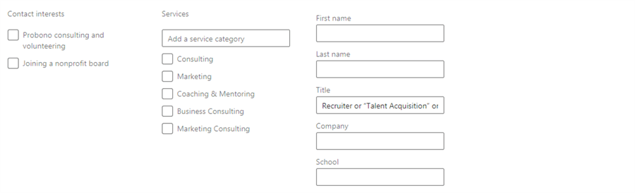 filter people linkedin