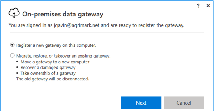 Register gateway