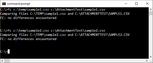 Compare files