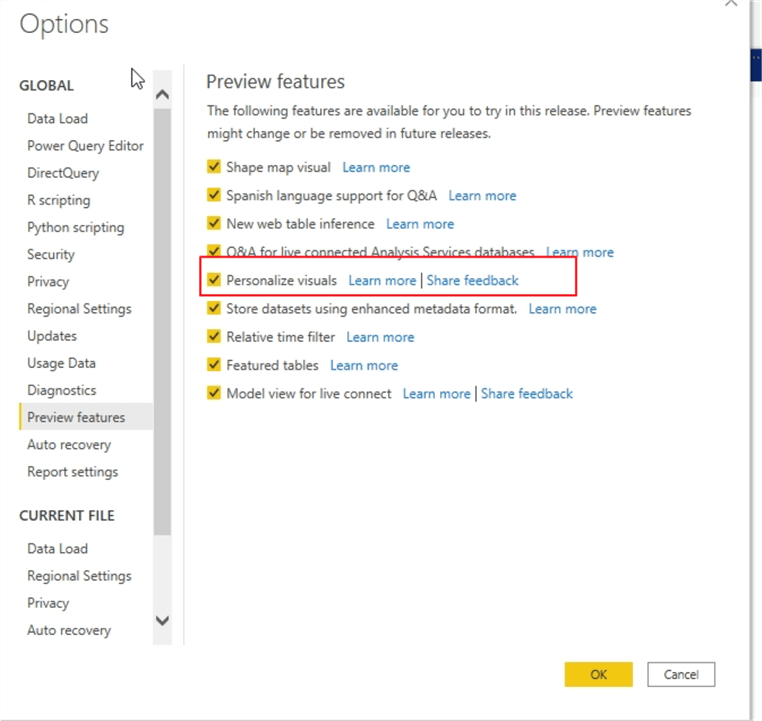 Preview Feature