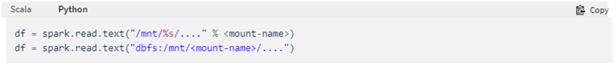Shows some simple python code that shows what it looks like to read mounted storage