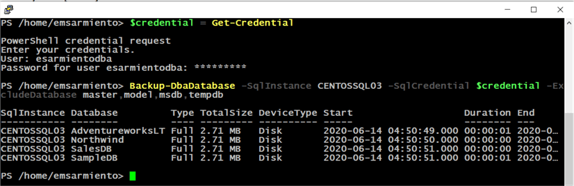powershell command line linux