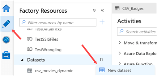 create new dataset