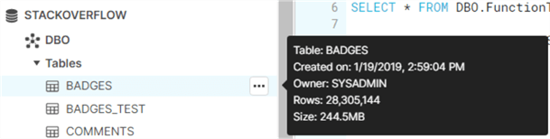 badges table size