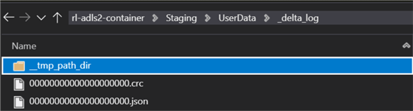 DeltaLogDetail Image of Delta log files