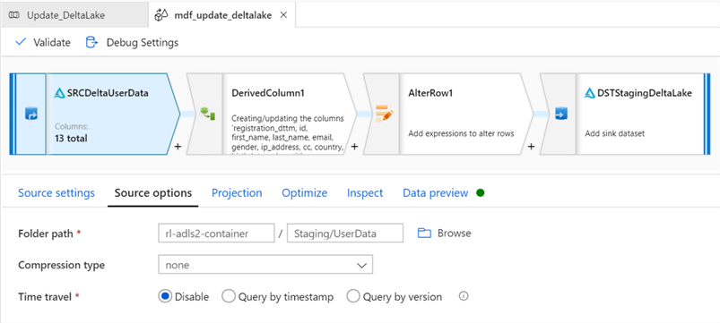 MDFUpdateSourceOptions Image of Update Source Options.
