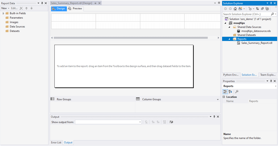 ssrs report