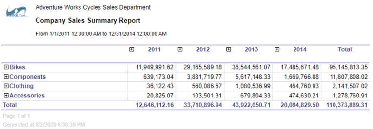 ssrs report development